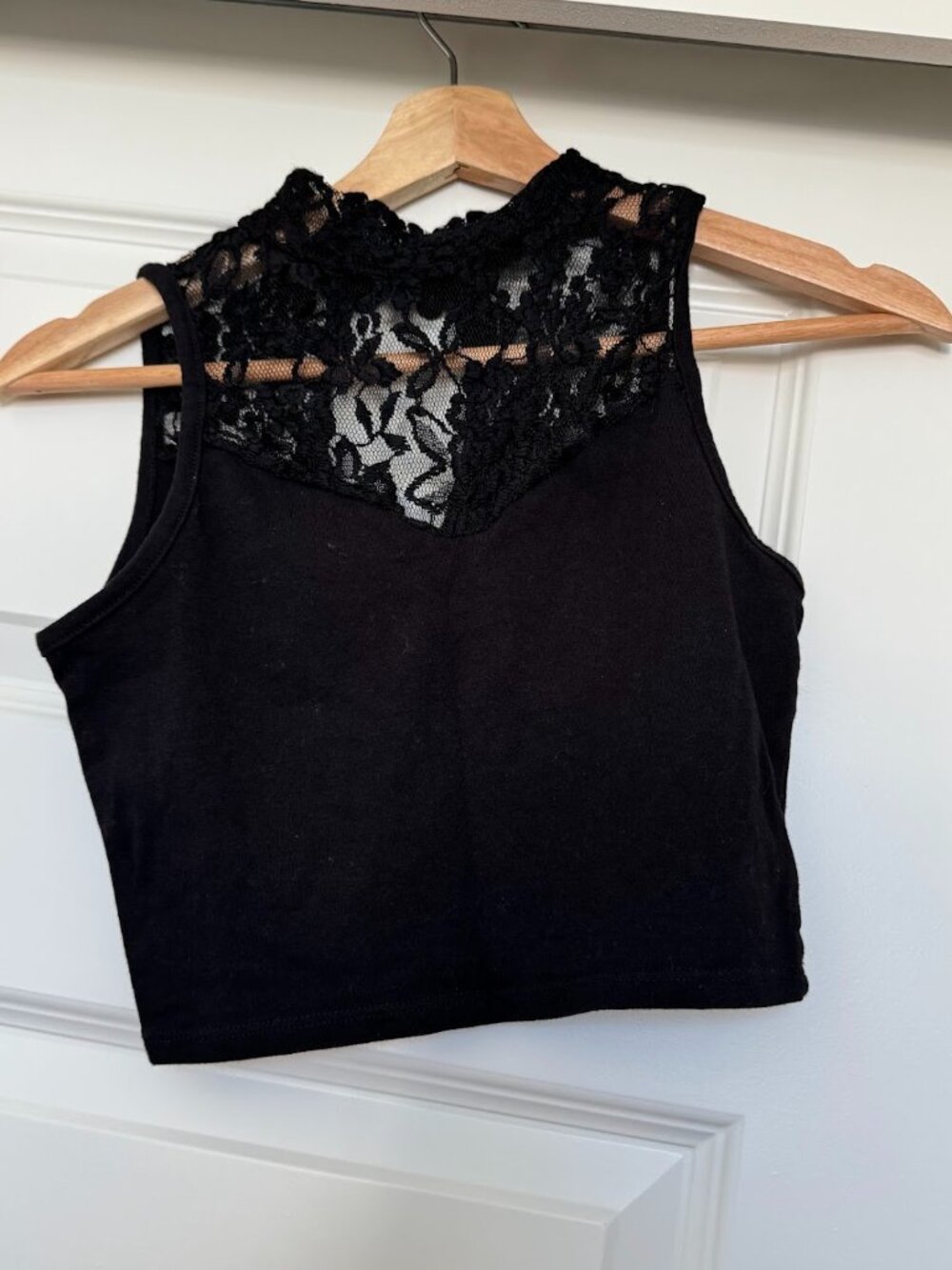 Black Lace Crop Top